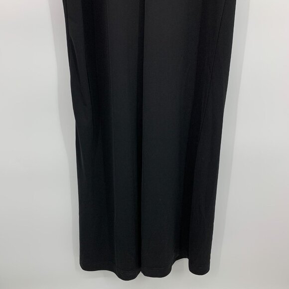 Bebe Jumpsuit Black Pleated V Neck Sleeveless Wide Leg - Picture 8 of 9